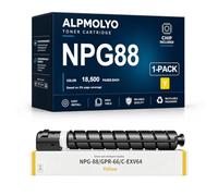 ALPMOLYO NPG88 High Yield Compatible Toner Cartridge Replacement for NPG-88 GPR66 EXV64, Fits Canon C3926 C3930 C3935 3326 3322L, 4 Pack Black Cyan Magenta Yellow,Yellow