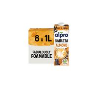 Alpro Barista Almond Drink PlantBased Long Life Dairy Free Lactose Free Great for Coffee Foam 1L Pack of 8