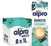 Alpro Barista Coconut Drink - Plant-Based Long Life Dairy Free & Lactose Free - Great for Coffee Foam - 1L (Pack of 8)