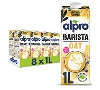 Alpro Barista Foamable Oat PlantBased Long Life Drink Great for Coffee Foam Vegan Dairy Free Lactose Free 1L Pack of 8