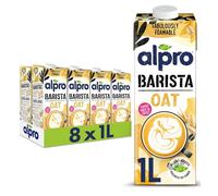 Alpro Barista Foamable Oat Plant-Based Long Life Drink, Vegan & Dairy Free, 1L (Pack of 8) Packaging may vary