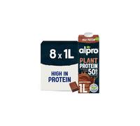 Alpro Chocolate Soya Drink High Protein PlantBased Long Life Dairy Free Lactose Free Milk Alternative 1L Pack of 8