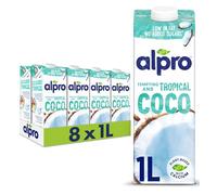 Alpro Coconut Plant-Based Long Life Drink, Vegan & Dairy Free, 1L (Pack of 8)(packaging may vary)