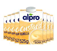 Alpro Custard Vanilla Flavour Made with Soya Gluten Free Plant-Based Pack of 8 x 525g
