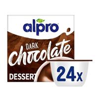 Alpro Dark Chocolate Soya Plant-Based Dessert Alternative - Vegan & Dairy Free - No Added Sugar Pudding & Dessert Multipack - 125g (Pack of 24)