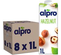 Alpro Hazelnut Plant-Based Long Life Drink - 1L, Vegan & Dairy Free, Lactose Free, Rich in Calcium & Vitamins, Pack of 8