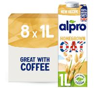 Alpro Oat Drink - 100% British Oats - Plant-Based Long Life Dairy Free & Lactose Free Milk Alternative - 1L (Pack of 8)