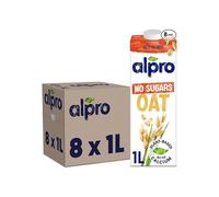 Alpro Oat No Sugars Plant-Based Long Life Drink Vegan & Dairy Free 1L (Pack of 8)