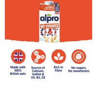 Alpro Oat No Sugars PlantBased Long Life Drink 100 Bitish Oats Unswe