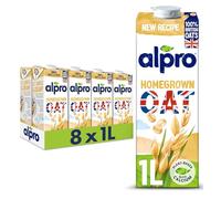 Alpro Oat Plant-Based Long Life Drink, Vegan & Dairy Free, 1L (Pack of 8)