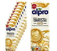 Alpro - Pack of 10 Barista oat drink 1 litre - Oat oat drink 100% plant-based for frothing coffee, shakes and smoothies