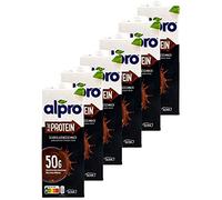 Alpro - Pack of 6 protein soy drink chocolate 1 litre - plant protein drink choco soy soya drink 100% plant-based (50 g protein per pack)