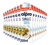 Alpro Single Soya Alternative to Cream Pour and Cook Plant-Based Pack of 15 x 250ml