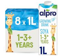 Alpro Soya Growing Up Drink - Plant-Based Long Life Dairy Free & Lactose Free Milk Alternative - 1L (Pack of 8)