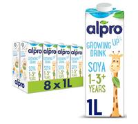 Alpro Soya Growing-Up Plant-Based Long Life Drink, Vegan & Dairy Free, 8 X 1000ml