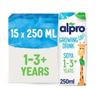 Alpro Soya Growing-Up Plant-Based Long Life Drink, Vegan and Dairy Free, 3 x 250 ml (Pack of 5), Packaging may vary