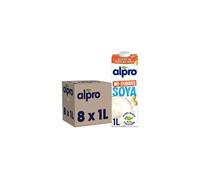 Alpro Soya No Sugars Plant-Based Long Life Drink, Vegan & Dairy Free, 1L (Pack of 8)