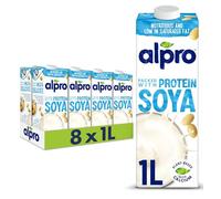 Alpro Soya Plant-Based Long Life Drink - Vegan Dairy Free & Lactose Free Milk Alternative - 1L (Pack of 8)