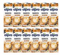 AlproAlmond Barista Milk 1litre x 12 - Plant Based Long Life Vegan & Dairy-Free Drink, UHT Milk Alternative with Welari Thank You Card | (12pack)