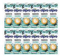 AlproCoconut Barista Milk 1litre x 12 - Plant Based Long Life Vegan & Dairy-Free Foamable Drink, UHT Milk Alternative with Welari Thank You Card | (12pack)
