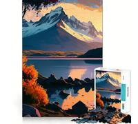 Alps at Lake Nature 1000 Pieces Puzzles for Adults Mind Exercise Play Precision Cut Smooth Edges Relaxing Indoor Group Activity (38x52cm)