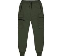 ALPS ATG Mens Nylon 4 Way Stretch Cargo Trousers Water Resistant Joggers Elasticated Soft Shell Multi Pocket Insulated Thermal Fleece Lined Pants S to 2XL, Olive - 782, XXL