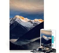 Alps Mountains Nature 1000 Piece Jigsaws for Adults Brain Training Fun Clean Cut Sturdy Components Calming Mental Break Activity (38x26cm)