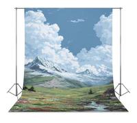 Alps Snowy Mountains Landscape Photo Backdrop Background Curtain for Photography Photographic Studio