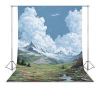 Alps Snowy Mountains Landscape Photo Backdrop Background Curtain for Photography Photographic Studio