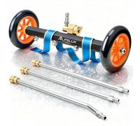 ALPSLUX Pressure Washer Accessories Undercarriage Cleaner Attachment, 16 Inch Undercarriage Washer Water Broom, Pressure Washer Under Car Cleaner with 3 Extension Wands, 4000 PSI