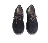 AlpsOak - Lederhosen Shoes Men - Authentic German Shoes for Oktoberfest - Trachten Shoes - Haferl German Shoes - Brown, Black, 8 UK