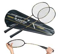 ALPSPORT SL Golden Dragon 4U G5 Graphite Professional Badminton Rackets Sets of 2, Full Carbon Fiber Racquets with 1 Leather Bag, 2 Tied Grips Tapes, Padel Raket for Sports Training