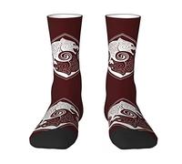 ALPTEC Viking Fenrir Wolf Men Athletic Crew Socks Running Sport Socks For Men 9-12 Dry Fit Durable Mid Training Socks (Color : C, Size : Get one)