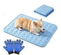 ALQFHFY Cooling Dog Mat for Large Medium Pets 40x30cm, Soft Self Cooling Puppy Pad for Summer, Washable Ice Silk Blanket for Cats, Portable Chill Pad for Crate Floor Travel