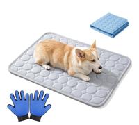 ALQFHFY Cooling Dog Mat for Large Medium Pets 40x30cm, Soft Self Cooling Puppy Pad for Summer, Washable Ice Silk Blanket for Cats, Portable Chill Pad for Crate Floor Travel