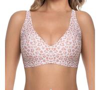 ALQFHFY Deep V Bras for Women,Jelly Wireless Bra for Womens,Push Up Seamless Bralettes T-Shirt Bras,Comfortable Wireless Plunge T Shirt Bra with Adjustable Straps