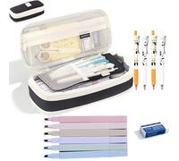 ALQFHFY Large Expandable Pencil Case, Kids Pencil Case, 2-Way Opening Pen Bag, Cute Functional Organizer for Girls Adults, Portable for Stationery, Makeup & Travel