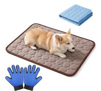 ALQFHFY XS Dog Cooling Mat with Cool-Touch Ice Silk Fabric, Washable Waterproof Summer Pet Mat for Dogs and Cats, Non-Slip Foldable Pad for Crate Sofa Floor Car,40×30cm