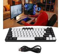 ALQSIM RGB Backlit 84 Keys Gaming Keyboard Type C Ergonomically Curved Mechanical Feeling Keyboard for WinXP Win10 with MacOS X Laptop (White) qoubdzw2vs-11(White)