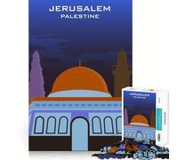 ALQUDS JERUSALEM PALESTINE Adults 1000 Piece Jigsaw Puzzle Focus Memory Game Zero Gap Compact Fun for Family Game Time (38x52cm)