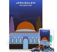 ALQUDS JERUSALEM PALESTINE Jigsaw Puzzles1000 Pieces Cognitive Boost Fun Burr Free Clean Cut Pieces Holiday Indoor Entertainment Toy (50x75cm)