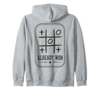 Already Won Jesus Cross Minimal Faith Zip Hoodie