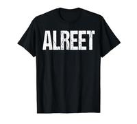 Alreet North East Vintage Style Geordie Dialect Funny Saying Value Graphic T-Shirt, Men, Black, L