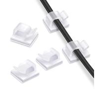 Alrens 100PCS Self Adhesive Cable Clips, Transparent Wire Clips