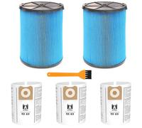 Alrens 2Pcs VF5000 Cartridge Filter for Ridgid Shop Vac 5-20 Gallon Wet/Dry Vacuums, 3Pcs VF3502 Vacuum Bags for Ridgid 12-16 Gallon Vacuums, Fits WD1950, WD1851, RV2400HF, WD1450, WD1680, WD1270