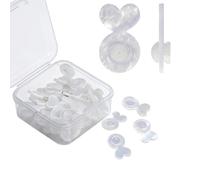 Alrens 32 Pcs Heart-Shaped Silicone Earring Backs for Studs - Lobe Lifter Earring Backings for Droopy Ears, Heavy Earrings, Secure Rubber Earring Stoppers for Studs, Hoops & Dangles