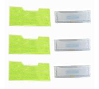 Alrens Green Mop Pads X3 + 2-Piece Dust Bin Kit X3 For Shark VacMop Vacuum Mop Cleaner Compatible With Shark VM200 Reusable Mop Pads Floor Spray Mop Cordless Mop Replacement