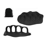 Alrens Gym Hand Grips for Weight Lifting and Training, Silicone Hand Grips for Men and Women, Bear Grip for Barbell, Pull Up, Crossfit, Workout Gloves for Gym Use, Black(2 Pairs)