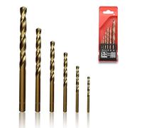 Alrens Hss Drill Bits Set, 2-8mm Cobalt Metal Drill Bit Sets, 6pcs Metals Drill Set Steel Wood Drill Bits for hard steel Aluminium Hards Cast Iron Plastic & Wood