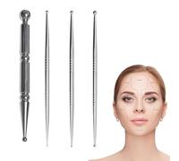 Alrens Pack of 4 Acupressure Pen Stainless Steel Acupuncture Pen Various Sizes Acupressure Rod Scar Pen Acupuncture Meridian Pen for Acupuncture, Acupressure & Massage